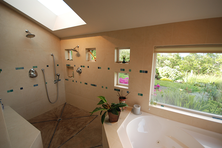 Master shower open air bathroom portland